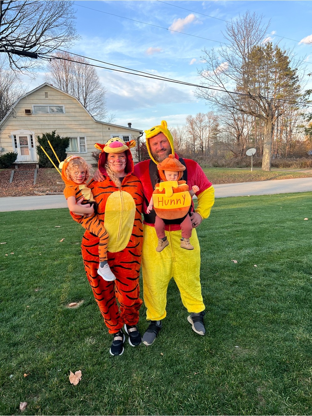 Disney Winnie the Pooh & Tigger Family Costume Set - Yellow & Orange